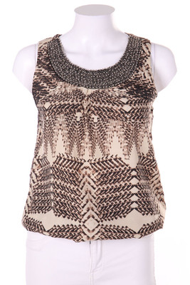 jennifer taylor Blouse Top Pearls XS brown