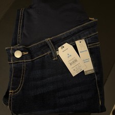 Time And Tru Blue Maternity Skinny Dark Jeans Sm 4-6 Stretch Denim Comfort ZB 