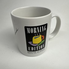 RARE Bob Edward's Morning Edition Mug National Public Radio NPR WBUR Boston 90.9