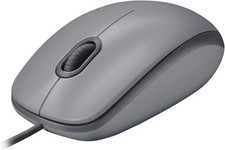 Image of Logitech M110 Wired USB Mouse, Silent Buttons, Comfortable Full-Size Use Grey