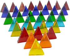 700 Pieces Stained Glass Triangle Mosaic Tiles Cathedral Glass Translucent Assor