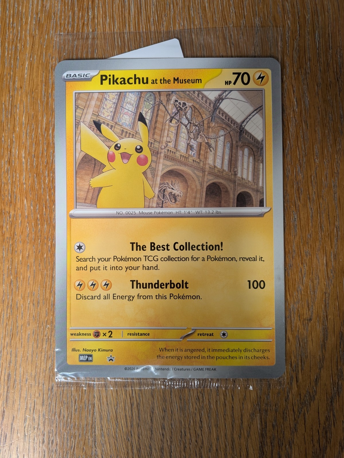 Pikachu At The Museum Promo Card - Jumbo - Sealed