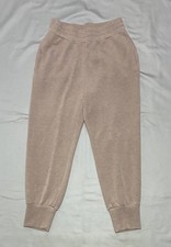 Varley Jogger Pants Womens Small Beige DoubleSoft Slim Cuff Elastic Waist Lounge