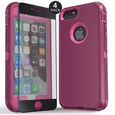 For iPhone 6 7 8 Plus SE 2020 Shockproof Rugged Case Cover 4 Screen Protector