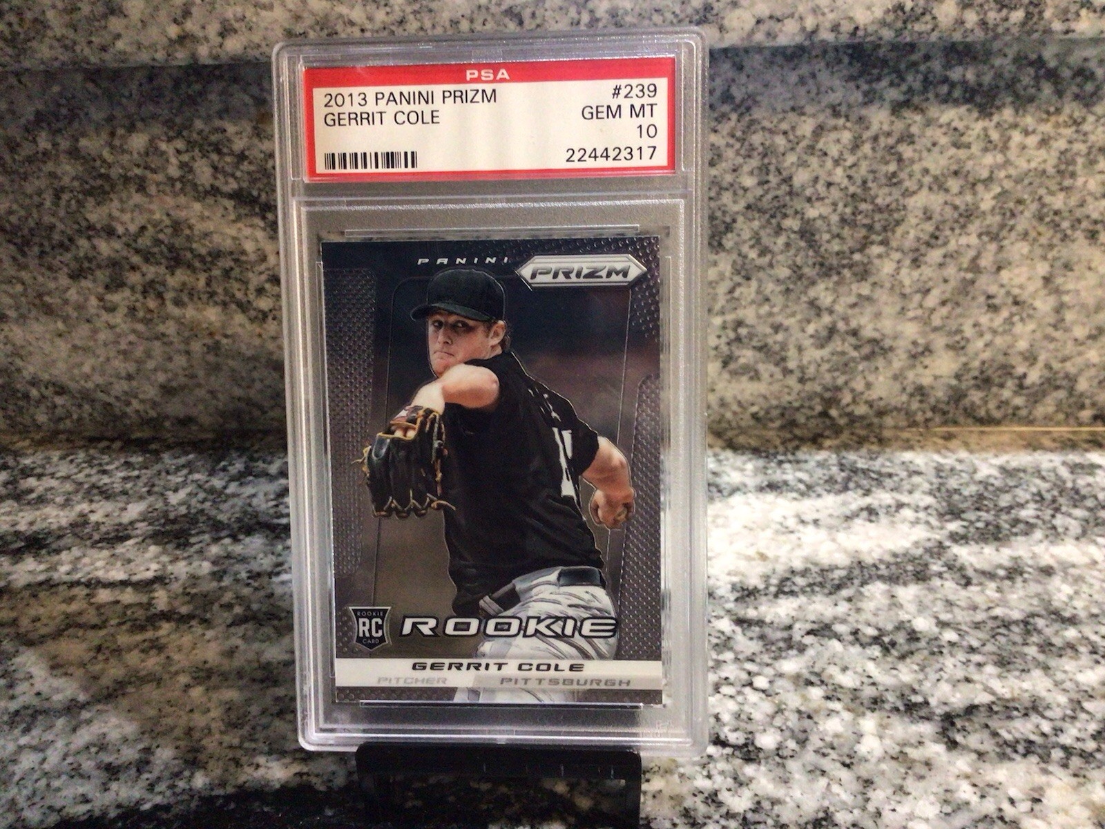 2013 Panini Prizm Gerrit Cole Rookie Card #239 PSA 10 Gem Mt RC Chrome Prizm  view 3