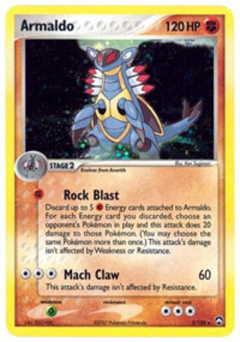 Damaged Armaldo - 3/108 - Holo Rare Pokemon Power Keepers