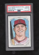2014 Topps Museum Collection Canvas Collection Reprints CCR1 Mike Trout PSA 10