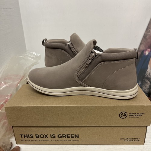 Clarks Cloudsteppers Casual Booties - Breeze Clover - Taupe (Sz 7.5 M) NWB