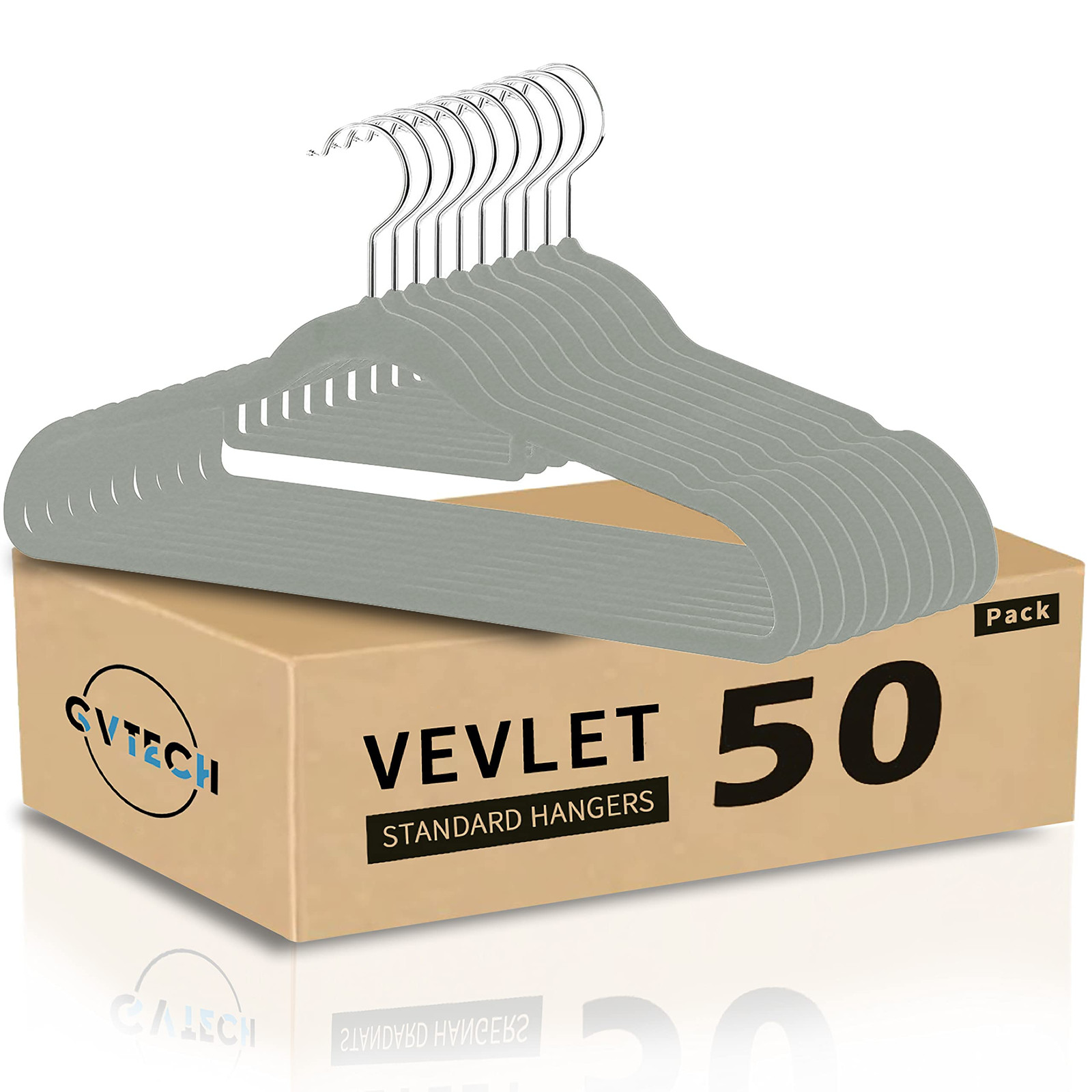 Luxury Velvet Suit Hangers 50-Pack Heavy Duty Non-Slip Clothes Hangers-image