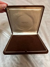 Vintage MIKIMOTO Pearl Necklace Case Empty Box Storage Gift Jewelry Brown mzmr A
