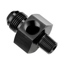 gauge port Fuel Pressure Take off Fitting Adapter 6AN to 1/8 NPT with 1/8 NPT
