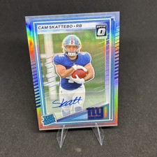 2025 Donruss Cam Skattebo Auto Optic Holo Rated Rookie Silver - New York Giants