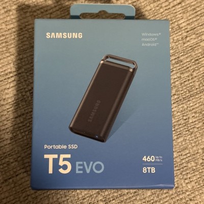 Samsung T5 EVO 8TB USB-C Portable External SSD - Black (MU Samsung T5 EVO 8TB USB-C Portable External SSD - Black (MU