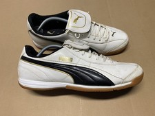 PUMA Vintage Black  White Leather indoor Soccer  Other Sports Cleat Shoes SZ12