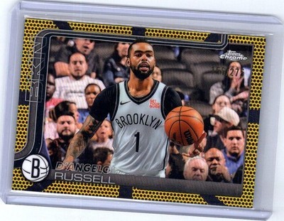 2025-26 Topps Chrome #79 D'Angelo Russell Yellow Basketball Refractor #/275