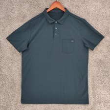 Vuori Ace Polo Shirt Mens Medium Green Performance Stretch Casual