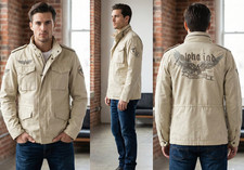 =A= Alpha Industries Jubiläums Modell M65 Jacke Eagle selten Sammler Feldjacke L