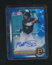 MATT FRAIZER 2022 BOWMAN CHROME 1ST BLUE REFRACTOR RC AUTO 037/150 #CPA-MF