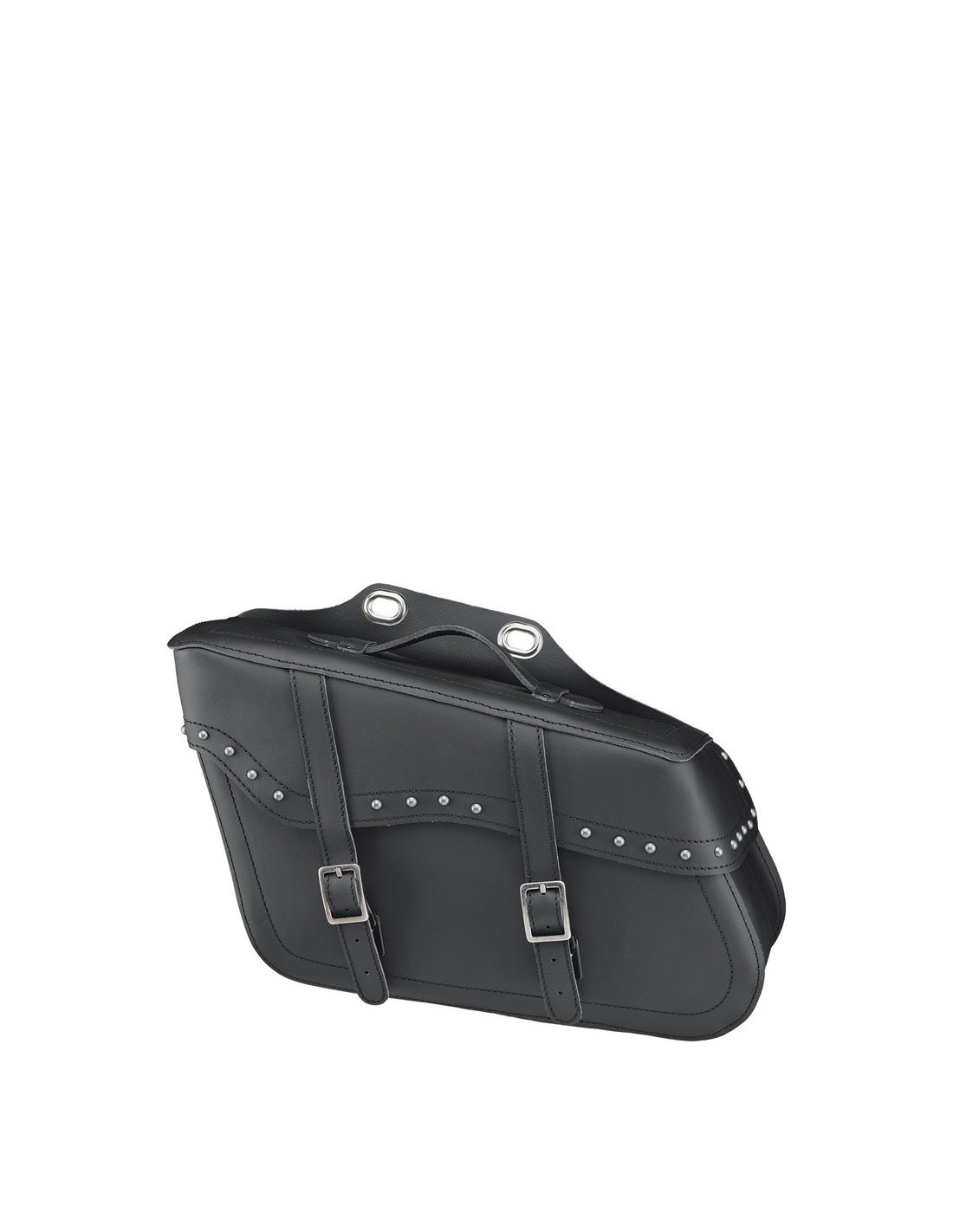 Sacoches Held Cruiser Taper Bag cuir moto custom noir ref hel4866 avec rivets