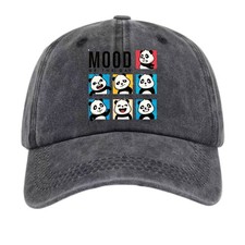 Weekday Mood Panda Washed Cotton Cap, Funny 