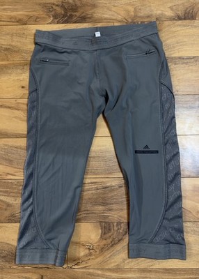 Adidas by Stella McCartney Performance Leggings Gray Mesh Zip Pocket Activewear