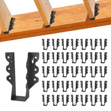 36 Pcs 2"x 6" Joist Hanger,Q235B Steel Face Mount Joist Hangers,Black Powder ...