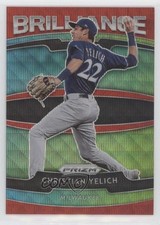 2020 Panini Prizm Brilliance Red Wave Prizm 68/99 Christian Yelich #B-6 8f4