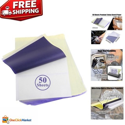 Tattoo Transfer Paper - 50 A4 Sheets, Ultra-Crisp and Smudge-Proof