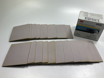 3M 02602 Softback Sanding Sponge 4-1/2 X 5-1/2 In, 20 Pack, Superfine Grit
