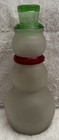 Vintage Snowman Frosted Glass Decanter W/Lid Hand Painted 10.5" — photo 3