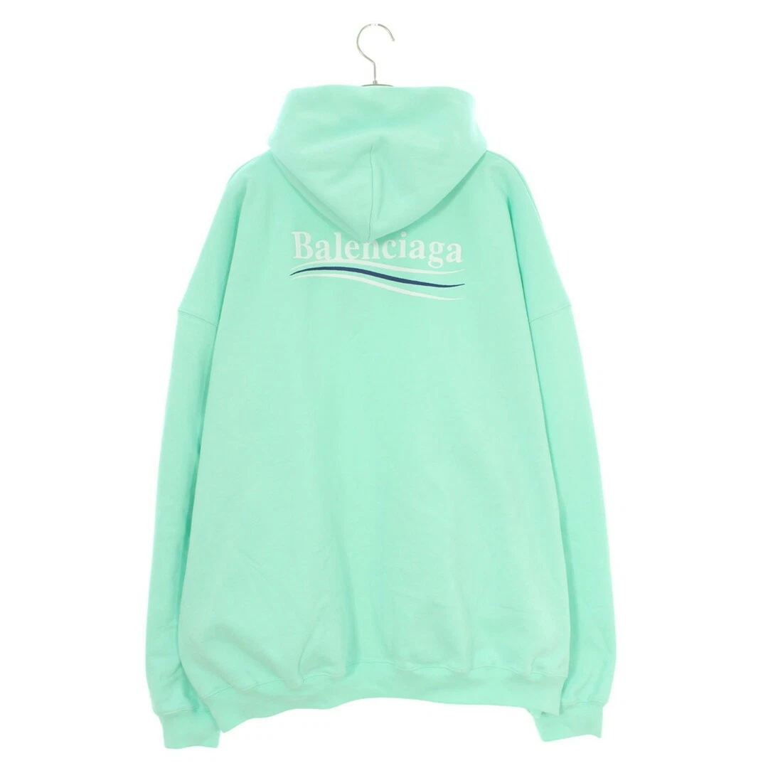 Felpa con cappuccio pullover oversize ricamato logo campagna Balenciaga 620973 TKVI9 usata