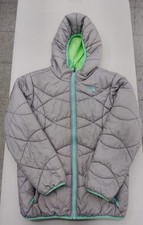 The North Face Girls XL 18 Reversible Insulated Puffer Jacket Gray Teal