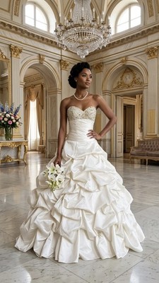 Brautkleid Couture: Starlight'' dramatisches Ballkleid mit Kristallen Größe: 10-12 UK 