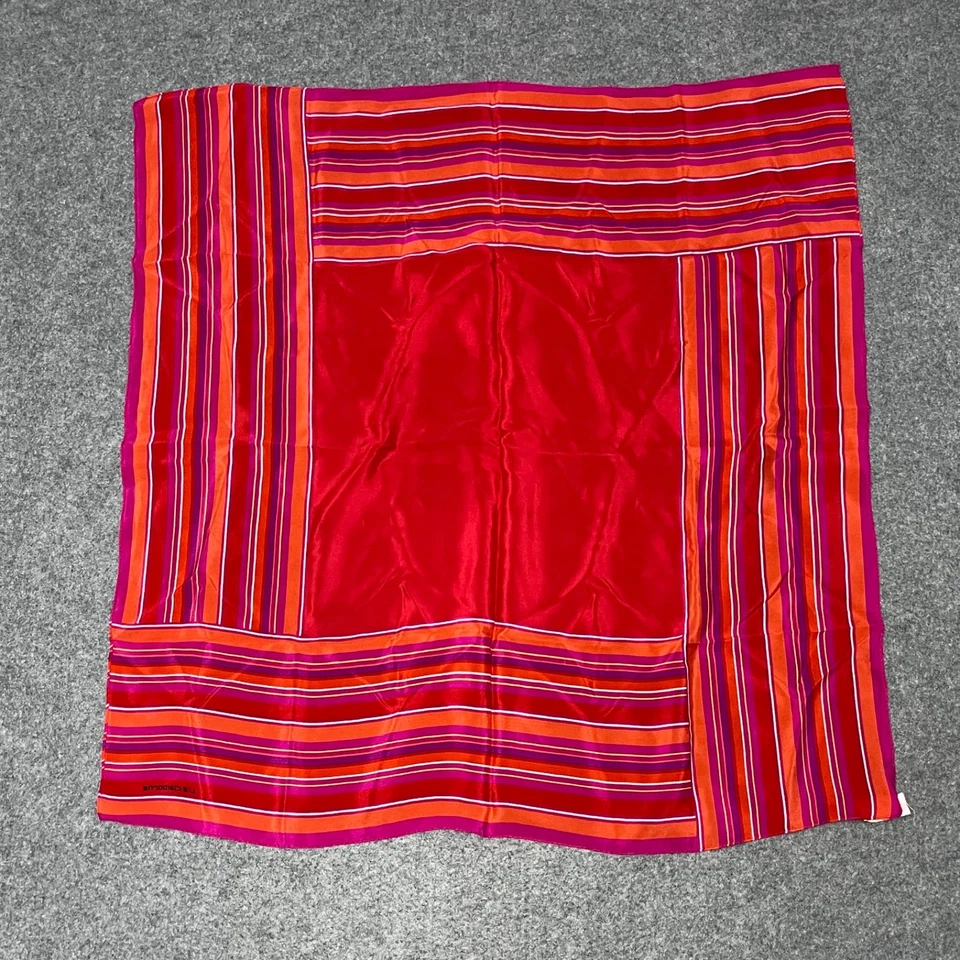 Liz Claiborne Vintage 100% Seda Cuadrado Geométrico Bufanda Falda Cuello Hecho en Japón 30" Foto 3 de 4