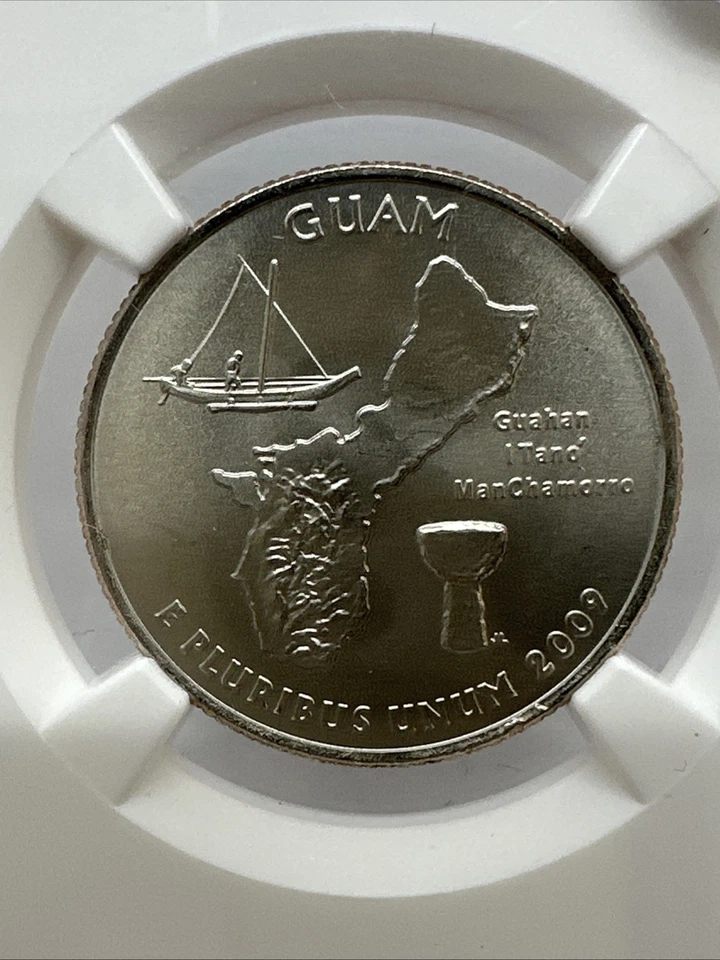 2009-P  CLAD SMS AMERICAN GUAM QUARTER NGC MS68 SR8-10 - Image 2 of 4