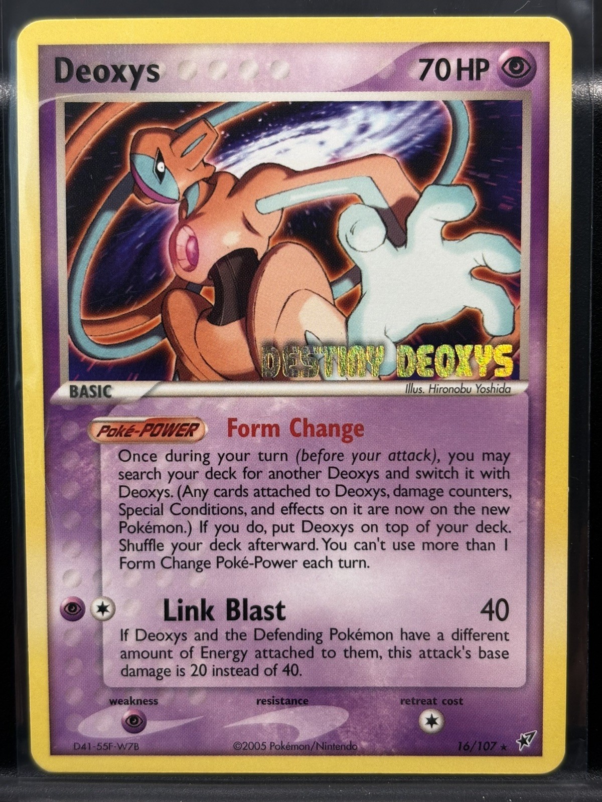 Pokemon TCG Deoxys  Normal Form Stamped Destiny Deoxys Movie Promo 16/107 LP