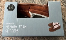 Women  s Wayland Square Memory Foam Indoor Brown Moccasin/ Slippers Size M 7-8 
