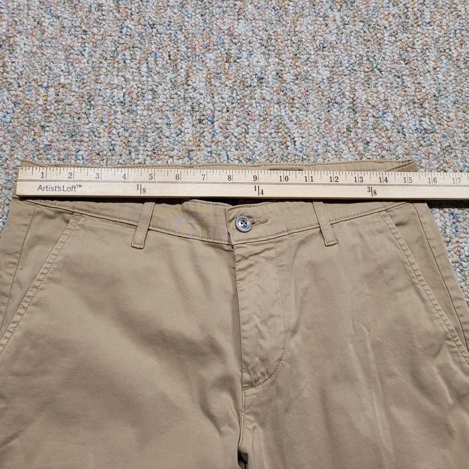 AG Adriano Goldschmied Shorts Mens 30R Khaki Preppy Chino Stretch 11" Inseam - Image 3 of 4