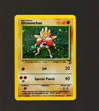Pokémon TCG Hitmonchan 8/130 Base Set 2 Holo Rare 70 HP English Card HP 2000 on eBay