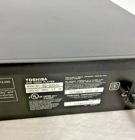 RARE Toshiba SD-2300U DVD Player  Nuon Progressive Scan Dolby Digital Tested