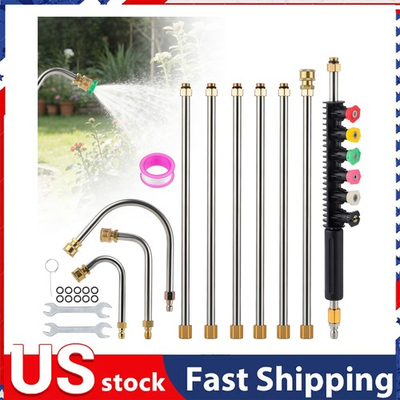 #ad High Pressure Washer Roof Cleaner with adhesive tape 9.5FT 4000 psi with Wrench $30.99