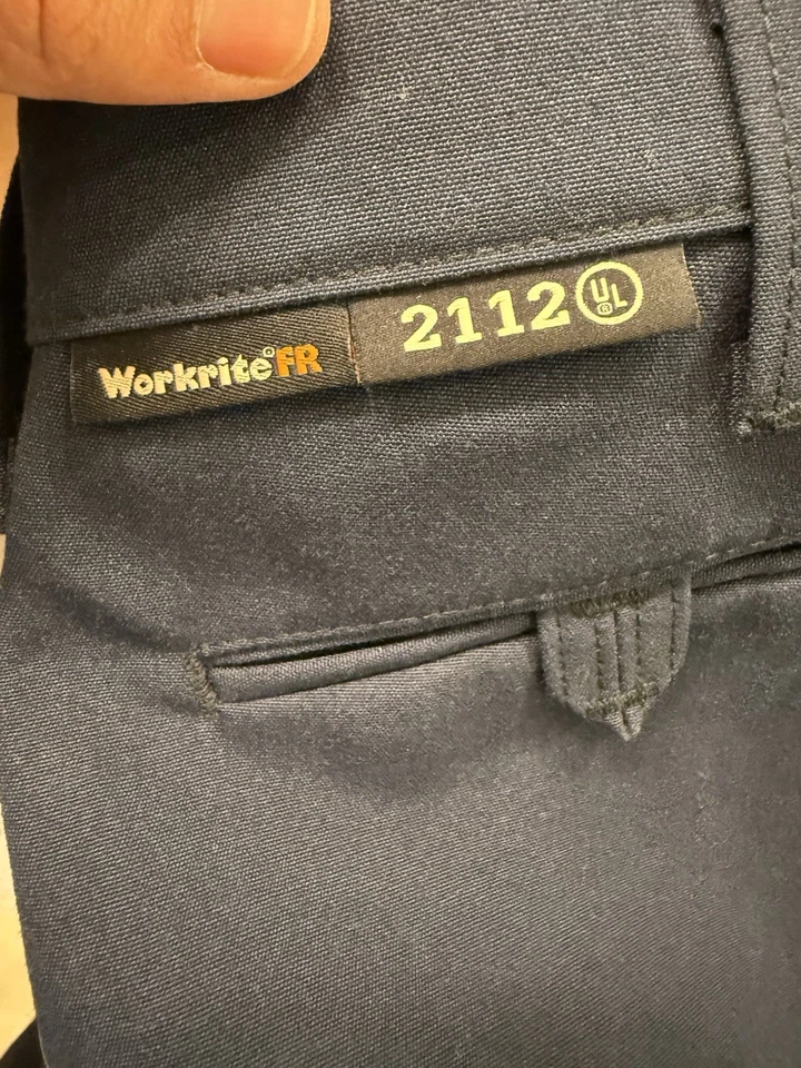 Workrite Nomex IIIA Fire Resistant Firefighter Pants Size 30 Navy Blue Unhemmed - Image 4 of 4