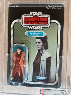 1980 VINTAGE STAR WARS KENNER CANADA ESB 31 BACK-A LEIA (BESPIN GOWN) AFA 80 MOC