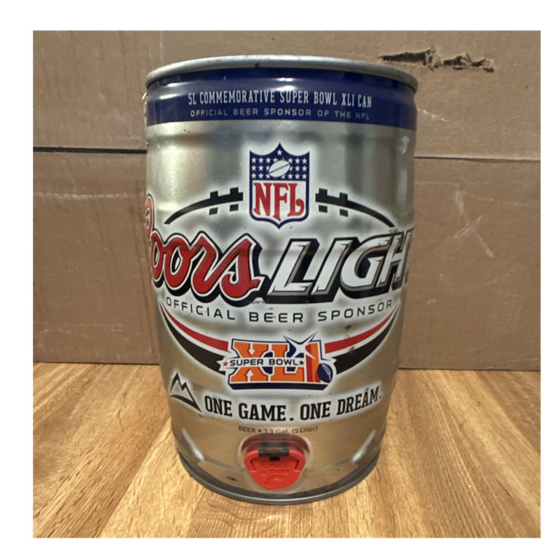 Coors Light 5 Liter NFL Super Bowl Commemorative Can Tin Breweriana Theme