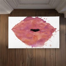 Begin Home Decor CODM2134QKMIYE 21 x 34 in. Watercolor Pink Lipstick Door Mat...