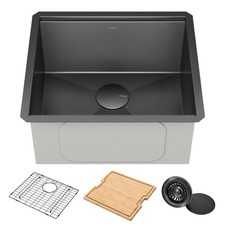 Kraus KWU1101-21 Kore 21" Undermount Single Basin Stainless Steel - Gunmetal
