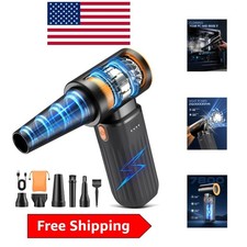 Eco-Friendly Cordless Air Duster - Lightweight Fast Charging with Nozzles