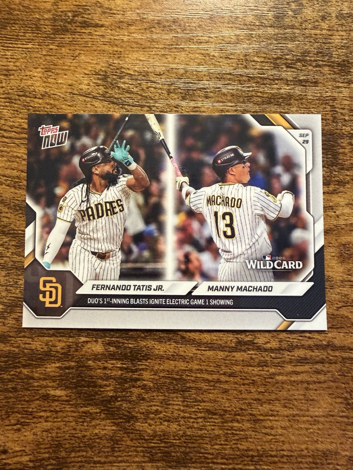 Topps Now 2026 Fernando Tatis Jr Manny Machado Padres Wild Card #741