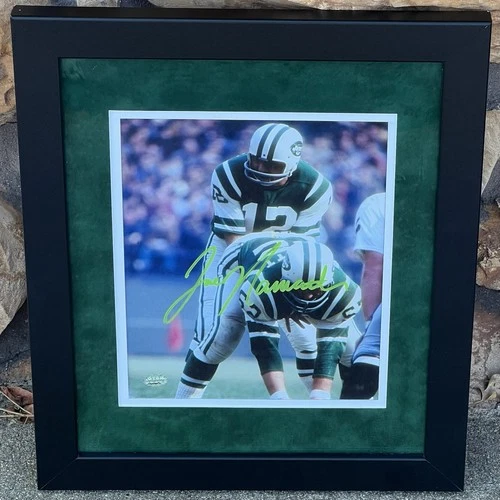 Joe Namath Signed Photo 13x16 Framed Autographed #12 GTSM Player Hologram
