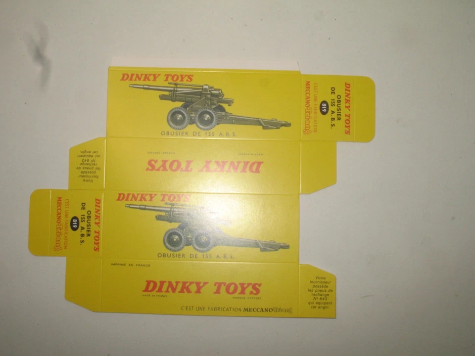 Box 819 Dinky Toys (CANON 155 ABS) In Hard Cardboard Identical Unmarked Copy - Image 3 of 3